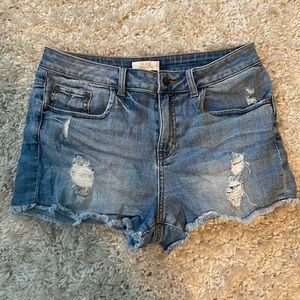 Sun and Shadow denim cutoff shorts, size 7